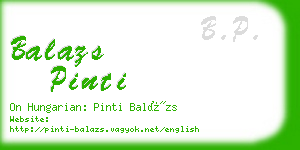 balazs pinti business card